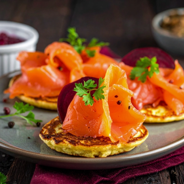 Blinis with Smoked Irish Salmon